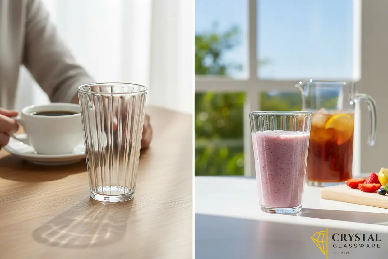 Delisoga 6-Piece Lined Clear Glasses